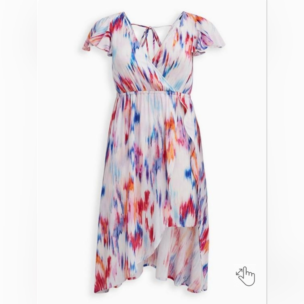 Torrid Midi Gauze Walk-Through Romper Dress
